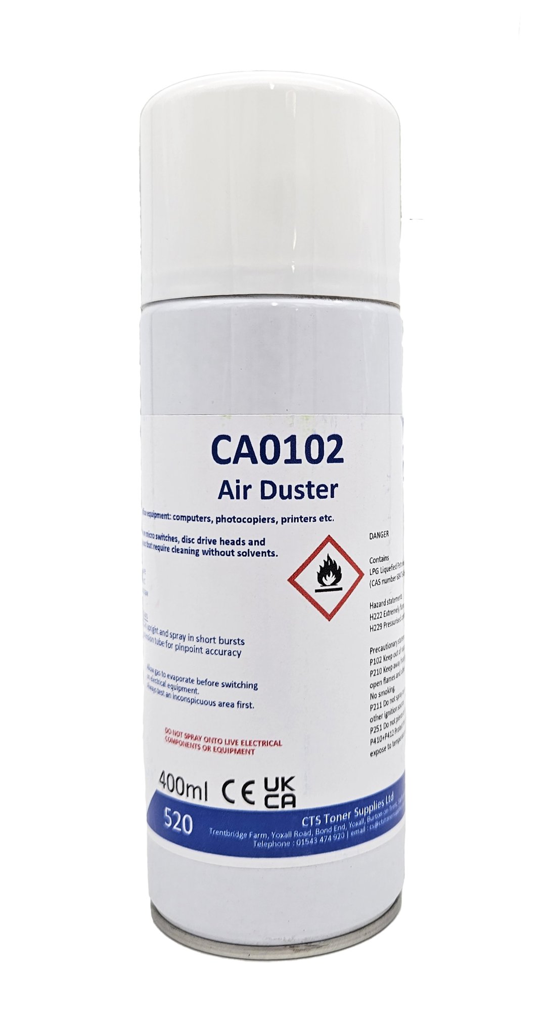 AIR DUSTER FLAMMABLE 400ML AEROSOL