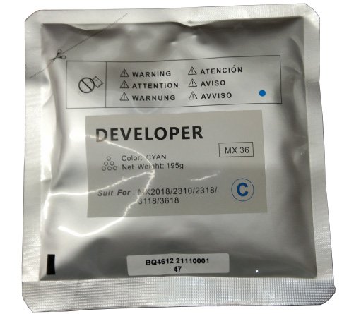 COMP SHARP MX36 CYAN DEVELOPER BAG