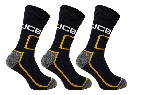 3 PACK SHIN PROTECT WORK SOCKS BK 6-11