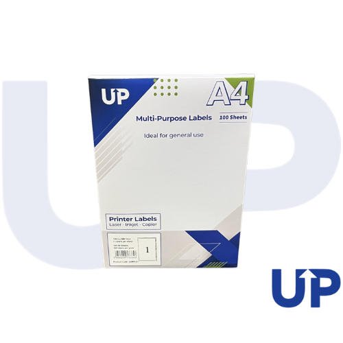 Alpa-Cartridge+A4+Multipurpose+Labels+1+Per+Sheet+199.6+x+289mm+%28White%29+Pk+of+100