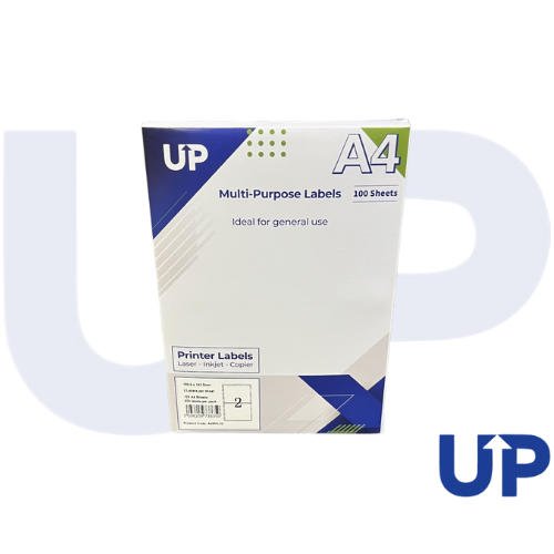 Alpa-Cartridge+A4+Multipurpose+Labels+2+Per+Sheet+199.6+x+143.5mm+%28White%29+Pk+of+100