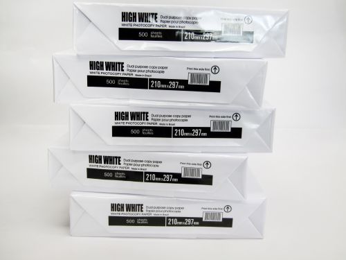 Copier/Laser Paper A4 White Pk 5 Reams of 500 Unmarked