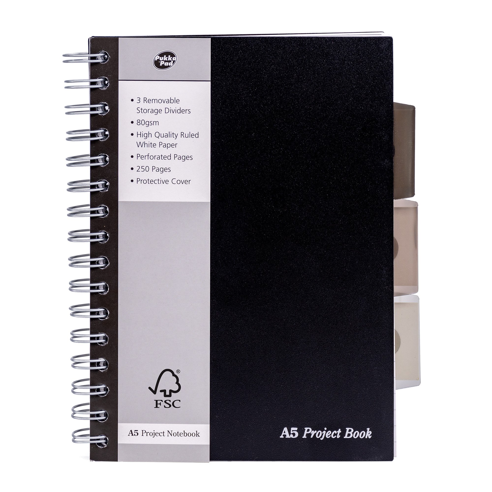 PUKKA PROJECT BOOK A5 BLACK PK3