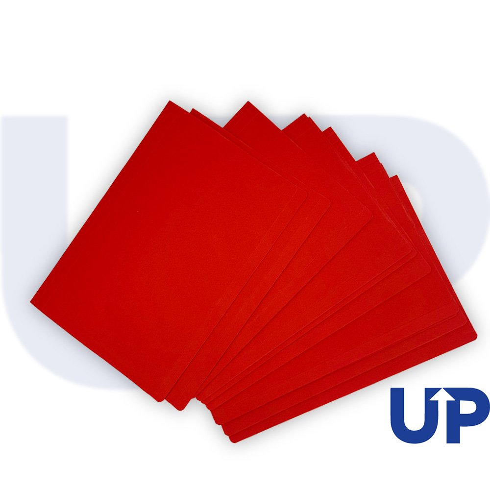 UP SQUARE CUT FOLDER PACK OF 100 - RED
