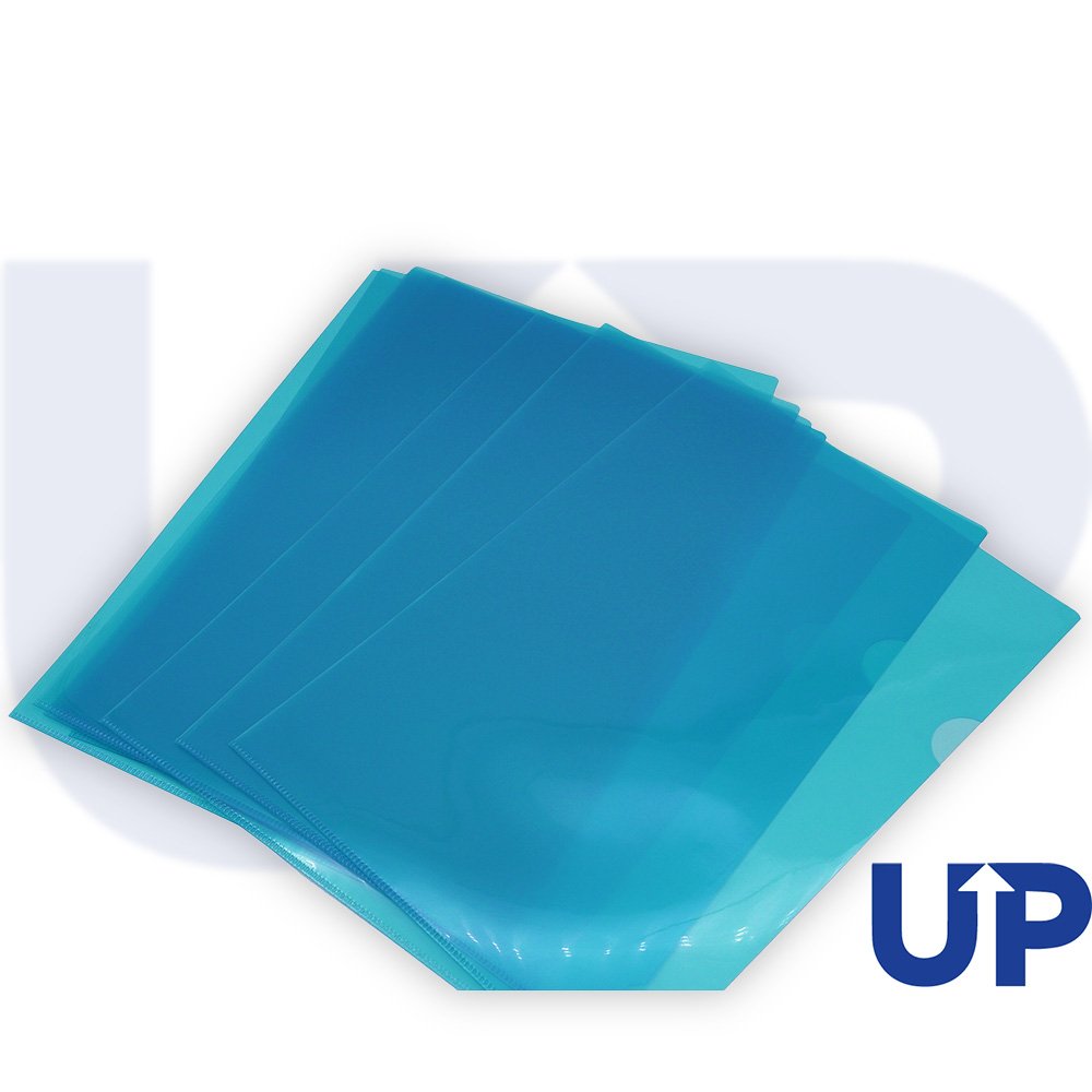 UP A4 PP CUT FLUSH FOLDER BLUE (100)