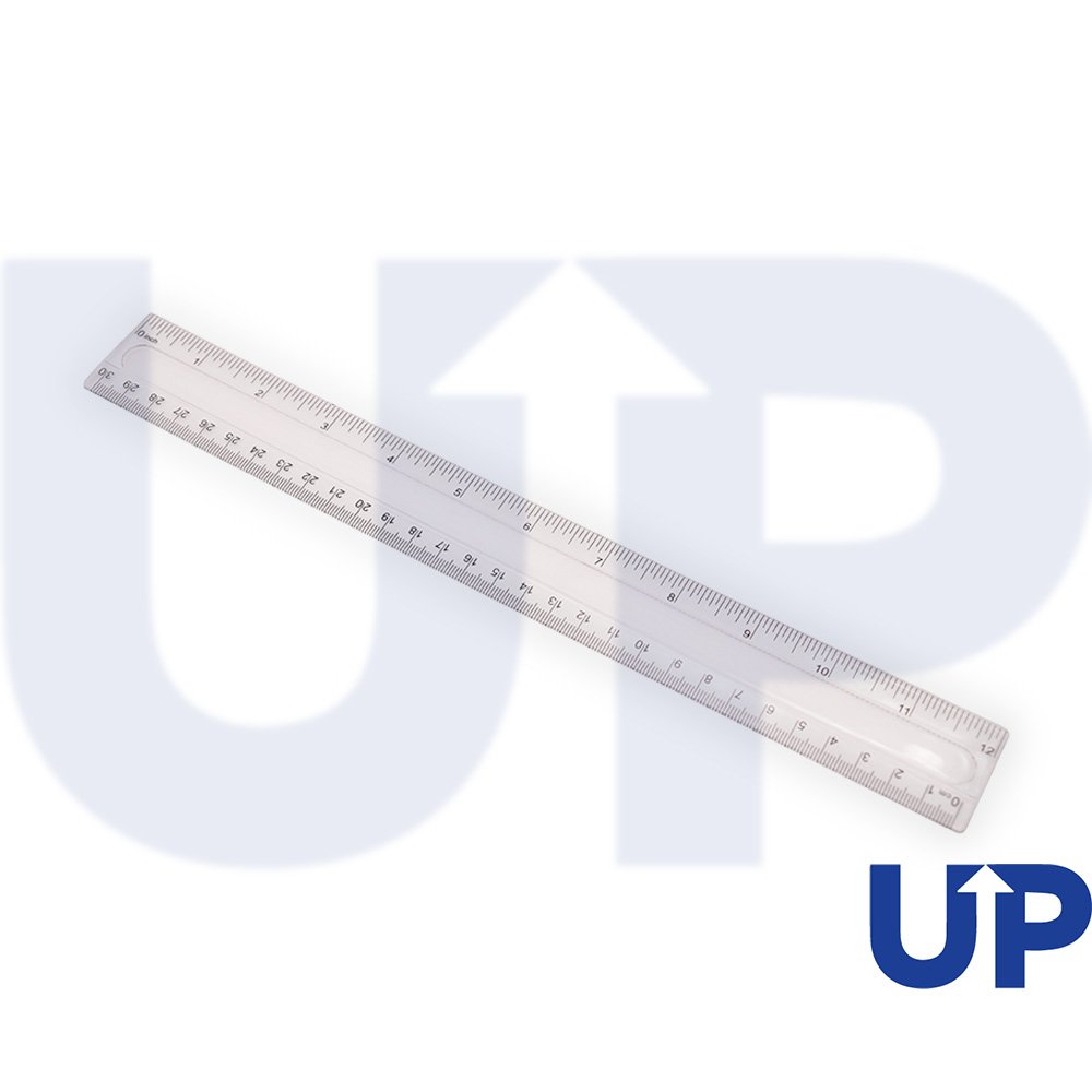 UP 300MM (12IN) RULER CLEAR (20)