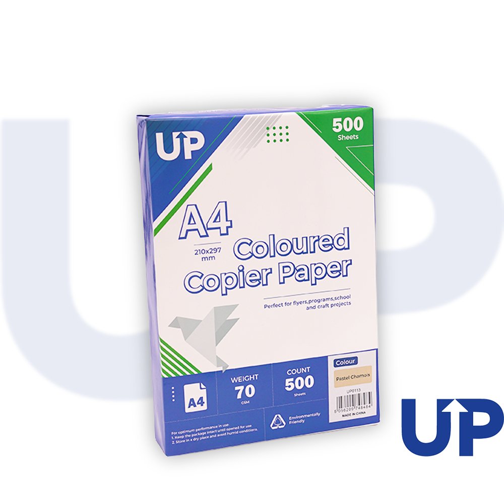 UP A4 PAPER 70G PASTEL CHAMOIS 500 SHEET