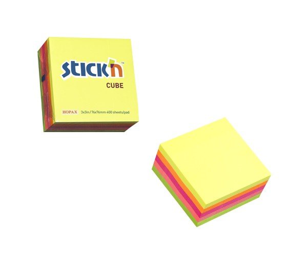 UP REPOSITIONABLE NOTES CUBE 76X76MM NEO