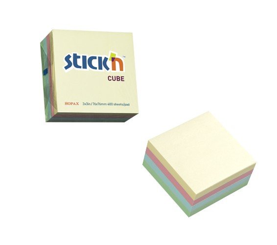 UP REPOSITIONABLE NOTES CUBE 76X76MM PAS