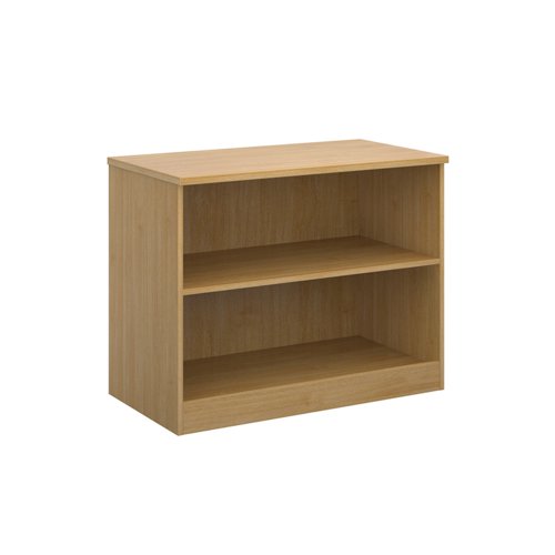 Deluxe bookcase 800mm high with 1 shelf - oak