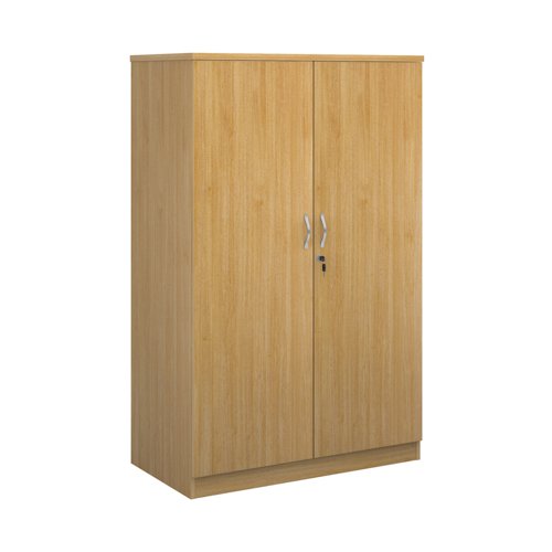 Deluxe+double+door+cupboard+1600mm+high+with+3+shelves+-+oak