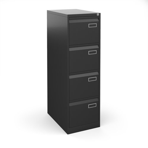 Bisley 4 Drawer Contract Filing Cabinet 1321mm High Black