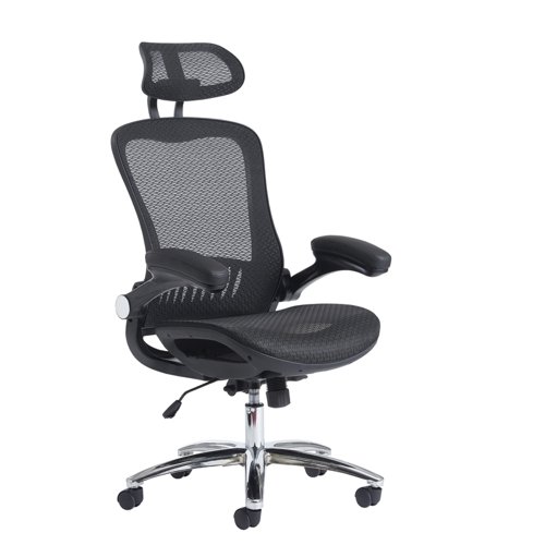 Curva+high+back+mesh+chair+-+black