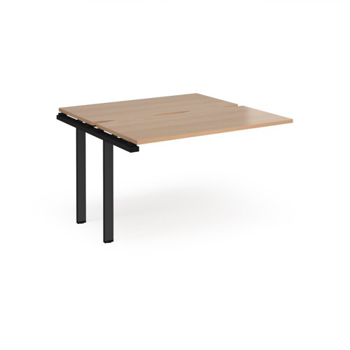 Adapt add on unit single 1200mm x 1200mm - black frame and beech top