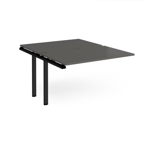 Adapt add on unit single 1200mm x 1600mm - black frame, storm grey top Adapt add on unit single 1200mm x 1600mm - black frame, storm grey top