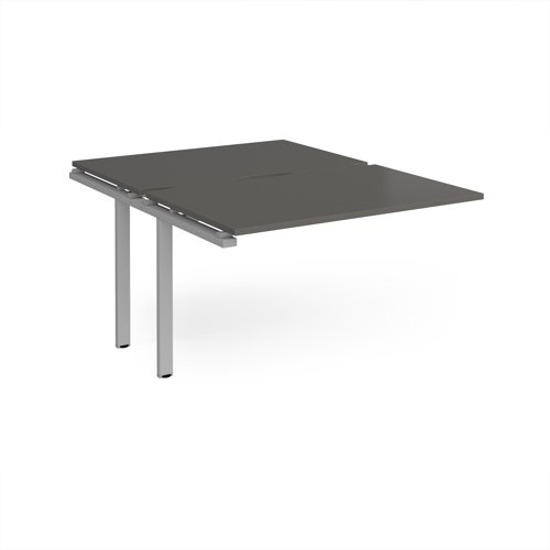 Adapt add on unit single 1200mm x 1600mm - silver frame, storm grey top Adapt add on unit single 1200mm x 1600mm - silver frame, storm grey top