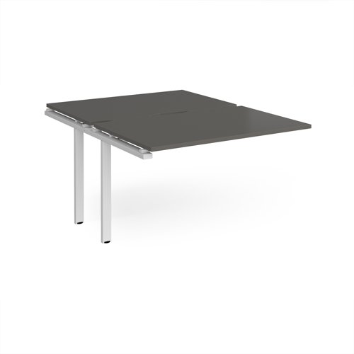 Adapt add on unit single 1200mm x 1600mm - white frame, storm grey top Adapt add on unit single 1200mm x 1600mm - white frame, storm grey top