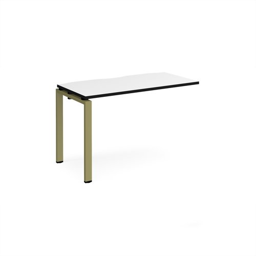 Adapt add on unit single 1200mm x 600mm - green frame, white top, black edge Adapt add on unit single 1200mm x 600mm - green frame, white top, black edge