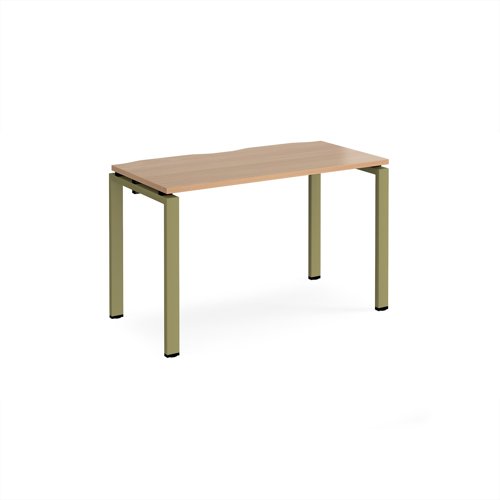 Adapt single desk 1200mm x 600mm - green frame, beech top Adapt single desk 1200mm x 600mm - green frame, beech top
