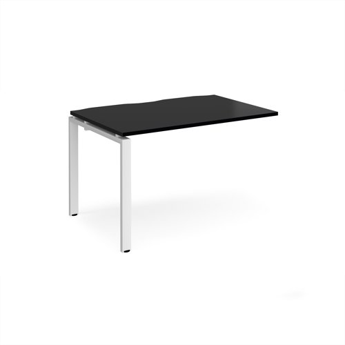 Adapt add on unit single 1200mm x 800mm - white frame, black top Adapt add on unit single 1200mm x 800mm - white frame, black top