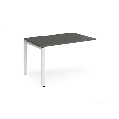 Adapt add on unit single 1200mm x 800mm - white frame, storm grey top Adapt add on unit single 1200mm x 800mm - white frame, storm grey top