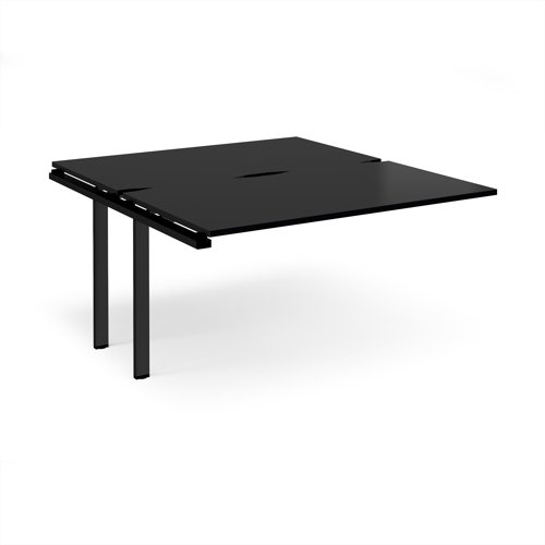 Adapt add on unit single 1400mm x 1600mm - black frame, black top Adapt add on unit single 1400mm x 1600mm - black frame, black top