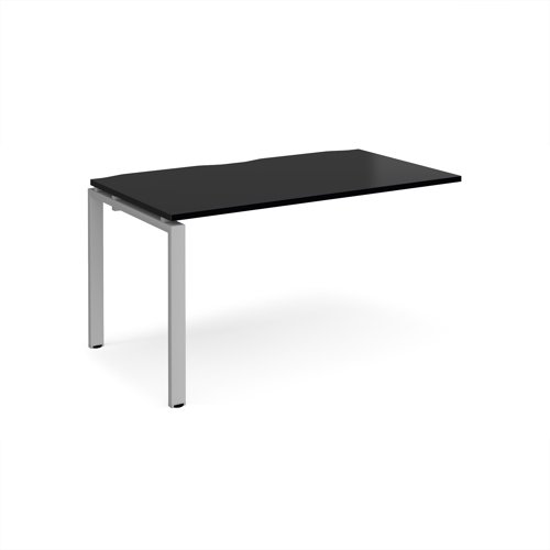 Adapt add on unit single 1400mm x 800mm - silver frame, black top Adapt add on unit single 1400mm x 800mm - silver frame, black top