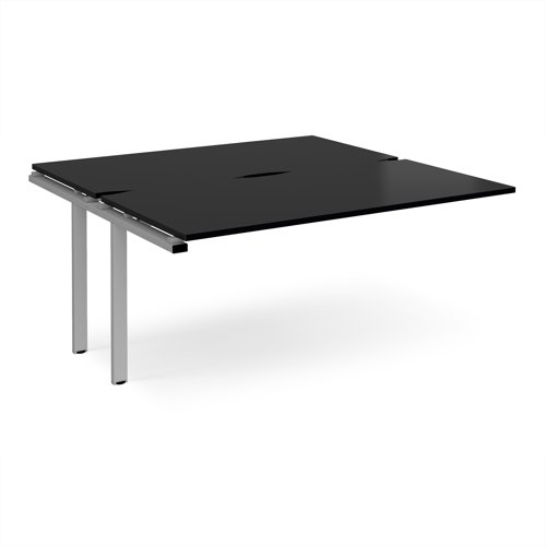 Adapt add on unit single 1600mm x 1600mm - silver frame, black top Adapt add on unit single 1600mm x 1600mm - silver frame, black top