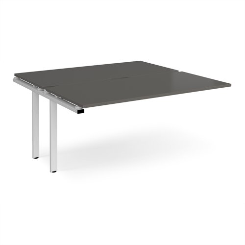 Adapt add on unit single 1600mm x 1600mm - white frame, storm grey top Adapt add on unit single 1600mm x 1600mm - white frame, storm grey top