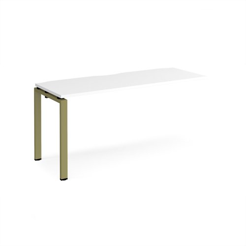 Adapt add on unit single 1600mm x 600mm - green frame, white top Adapt add on unit single 1600mm x 600mm - green frame, white top