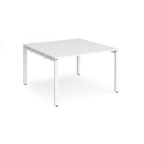 Adapt boardroom table starter unit 1200mm x 1200mm - white frame, white top