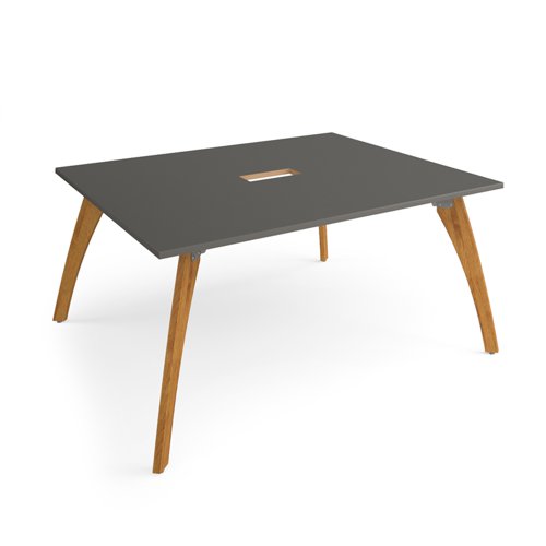 Enable worktable 1600mm x 1600mm deep with central cutout 272mm x 132mm, four solid oak legs and 25mm mdf top Enable worktable 1600mm x 1600mm deep with central cutout 272mm x 132mm, four solid oak legs and 25mm mdf top