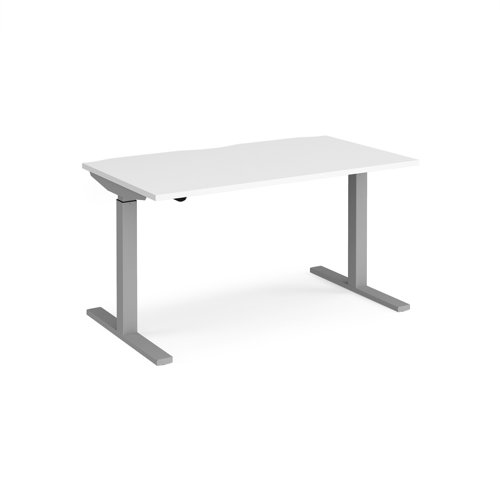 Elev8+Mono+straight+sit-stand+desk+1400mm+x+800mm+-+silver+frame%2C+white+top
