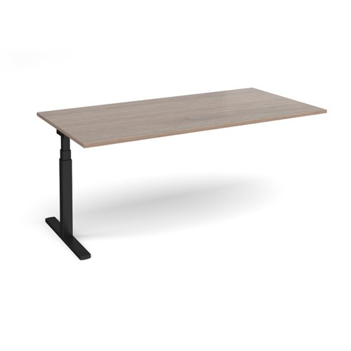 Elev8 Touch boardroom table add on unit 2000mm x 1000mm - black frame, Barcelona walnut top Elev8 Touch boardroom table add on unit 2000mm x 1000mm - black frame, Barcelona walnut top