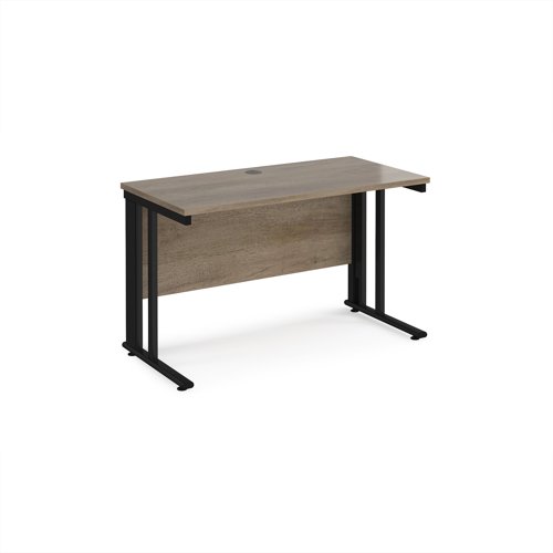 Maestro 25 straight desk 1200mm x 600mm - black cable managed leg frame, Nebraska Oak top Maestro 25 straight desk 1200mm x 600mm - black cable managed leg frame, Nebraska Oak top