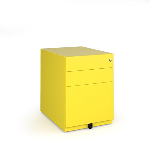 Bisley wide steel pedestal 420mm wide - yellow