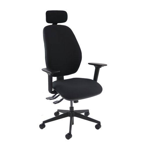 Ortho Pro 600 orthopaedic chair with head rest, upholstered seat and back with fully adjustable arms Ortho Pro 600 orthopaedic chair with head rest, upholstered seat and back with fully adjustable arms