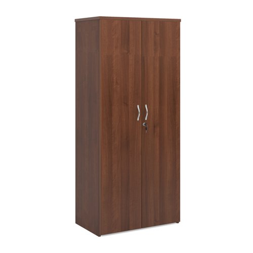 Universal+double+door+cupboard+1790mm+high+with+4+shelves+-+walnut