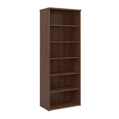 Universal+bookcase+2140mm+high+with+5+shelves+-+walnut
