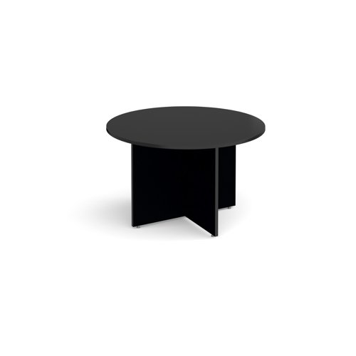 Arrow head leg circular meeting table 1200mm - Black Arrow head leg circular meeting table 1200mm - Black