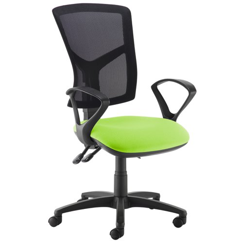 Senza mesh back operator chair with fixed arms - made to order Senza mesh back operator chair with fixed arms - made to order