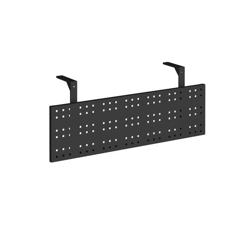 Steel perforated modesty panel for use with 1200mm single desks - black