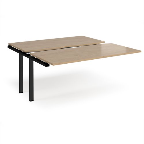Adapt sliding top add on unit single 1600mm x 1600mm - black frame, kendal oak top Adapt sliding top add on unit single 1600mm x 1600mm - black frame, kendal oak top