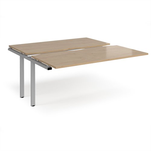 Adapt sliding top add on unit single 1600mm x 1600mm - silver frame, kendal oak top Adapt sliding top add on unit single 1600mm x 1600mm - silver frame, kendal oak top