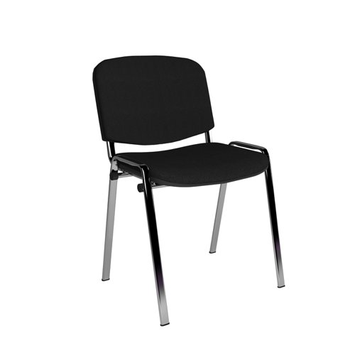 Taurus+meeting+room+stackable+chair+with+chrome+frame+and+no+arms+-+black