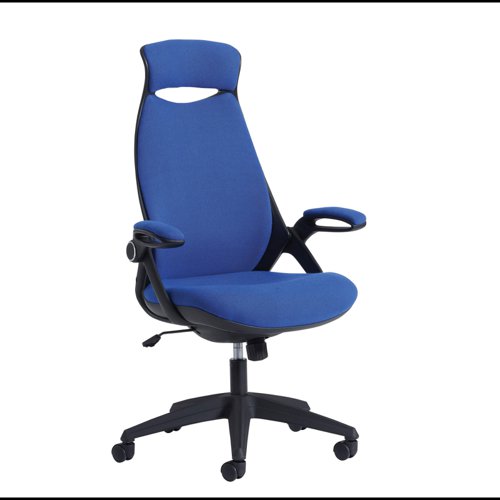 Tuscan+high+back+fabric+managers+chair+with+head+support+-+blue