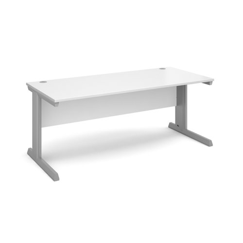 Vivo+straight+desk+1800mm+x+800mm+-+silver+frame%2C+white+top