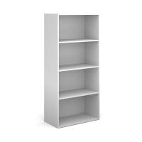 CONTRACT TALL BOOKCASE 1630MM WHT