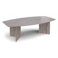 Radial Boardroom Table 2400x1300mm Grey Oak ERB24GO