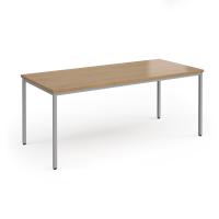 RECTANGULAR FLEXI TABLE 1800X800 SLV/OAK